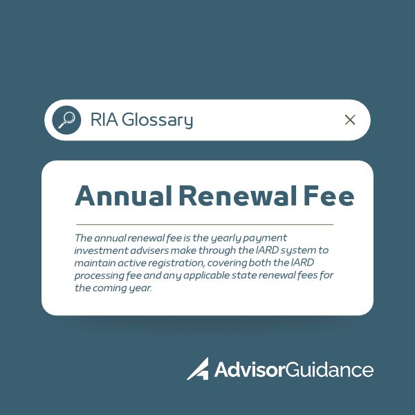 Annual Renewal Fee Definition