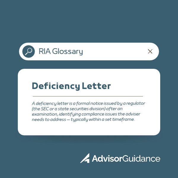 Deficiency Letter Definition