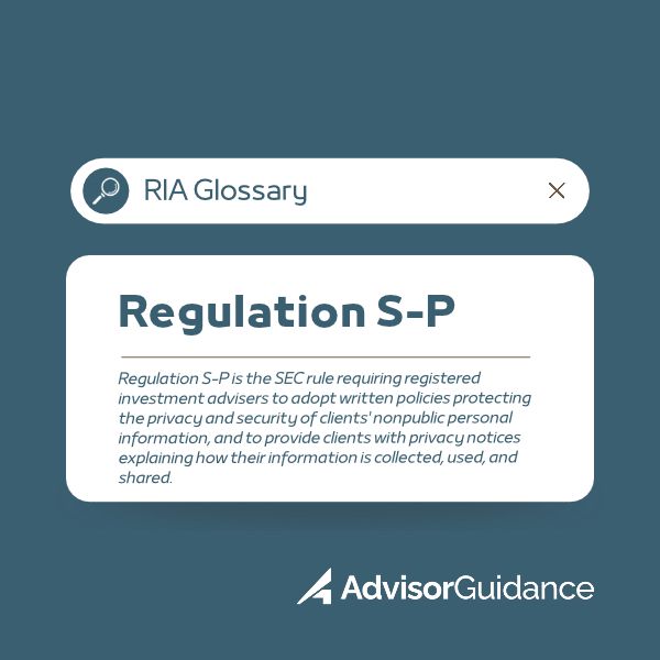 Regulation S-P Definition