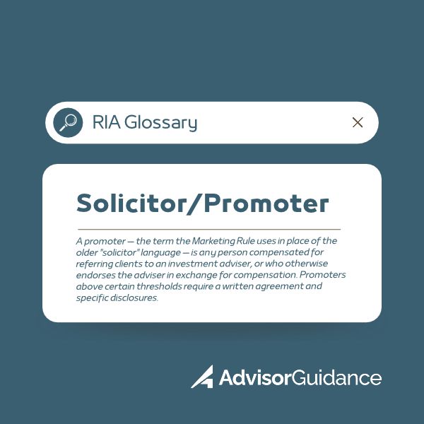 Solicitor/Promoter Defined